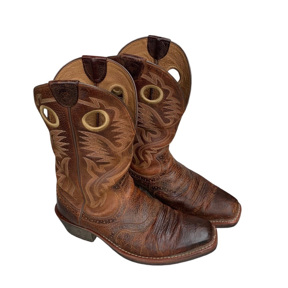 Ariat Heritage Roughstock Western Cowboy Boots 10002227 size 8.5 D Mens Brown - Picture 8 of 10